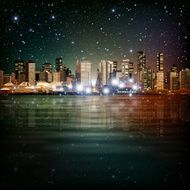 abstract background with panorama of vancouver N20