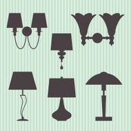 Set of silhouettes lamp and sconce N2