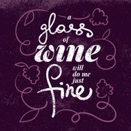 Wine list typographic poster N2