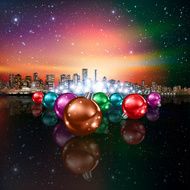 Abstract background with Christmas decorations N14