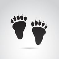 Animal foot print icon