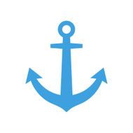 Anchor icon modern minimal flat design style vector illustration N3