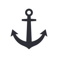 Anchor icon modern minimal flat design style vector illustration N4