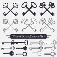 Crossed keys set - vector