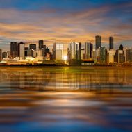 abstract background with panorama of vancouver N22
