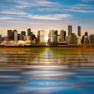 abstract background with panorama of vancouver N25