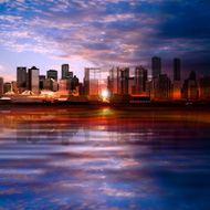 abstract background with panorama of vancouver N28