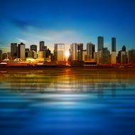 abstract background with panorama of vancouver N31
