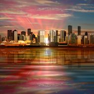 abstract background with panorama of vancouver N33