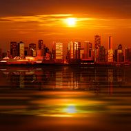 abstract background with panorama of vancouver N35