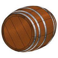 Wooden Barrel Vector