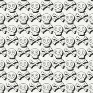 Happy Halloween Hand drawn seamless pattern with skulls N2
