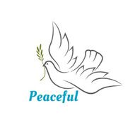 Flying white dove with olive branch