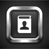 Address Book on Black Square Button N2