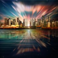 abstract background with panorama of vancouver N39