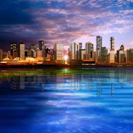 abstract background with panorama of vancouver N41
