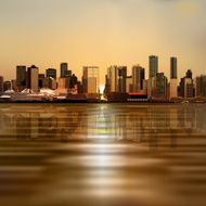 abstract background with panorama of vancouver N43