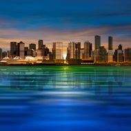 abstract background with panorama of vancouver N44
