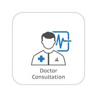 Doctor Consultation and Medical Services Icon Flat Design