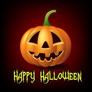Happy Halloween with Jack o lantern pumpkin