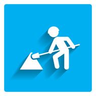 Road works sign