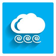 Cloudy with strong wind