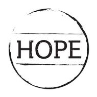 Black vector grunge stamp HOPE N2