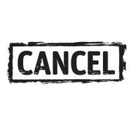 Black grunge stamp CANCEL N2