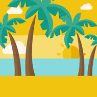 Tropical beach with cloud and sunset N3