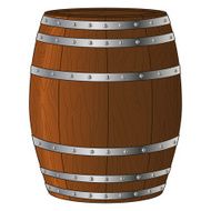 Wooden Barrel Vector N2