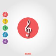 around icon treble clef