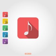 Square icon music note N2