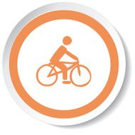 Motorcycle traveller icon