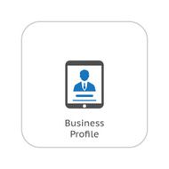 Business Profile Icon Concept Flat Design