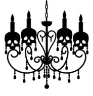 Chandelier with skulls