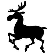 Silhouette deer