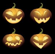 Halloween-pumpkin silhouette