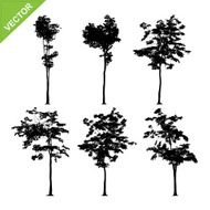 Tree silhouettes vector N7