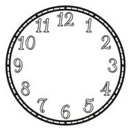 Vector vintage clock