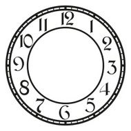 Vector vintage clock N2