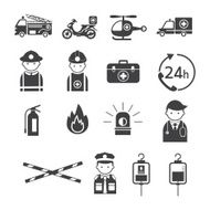Emergency Monochrome Icons Set