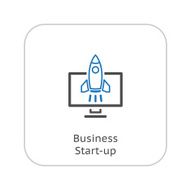 Business Start-up Icon Concept Flat Design N2