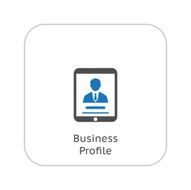 Business Profile Icon Concept Flat Design N2
