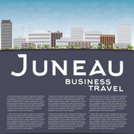 Juneau (Alaska) Skyline with Grey Building and Blue Sky N2