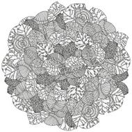 Circle leaf ornament N2
