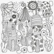 Set of decorative elements in vector Fantasy fairy houses