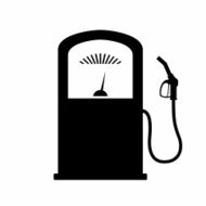 Vector silhouette of gas pump