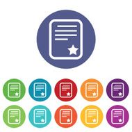 Best document icons colored set