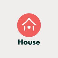 Icon house Vector abstract silhouette