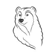 Bear head logo template mascot emblem N2